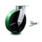 Service Caster 8 Inch Kingpinless Green Poly on Steel Wheel Swivel Caster with Swivel Lock SCC SCC-KP30S820-PUR-GB-BSL - alternate 1